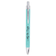 Teal Laserable Leatherette Pen
