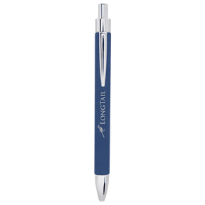 Blue/Silver Laserable Leatherette Pen