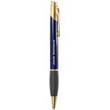 Blue Brass Gloss Ballpoint Pen with Gripper