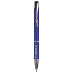 Blue with Silver Trim Laserable Pen