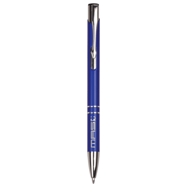 Blue with Silver Trim Laserable Pen