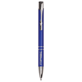 Blue with Silver Trim Laserable Pen