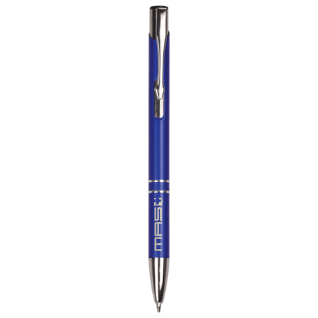 Blue with Silver Trim Laserable Pen