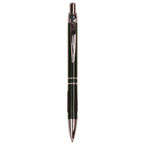 Black with Silver Trim Laserable Pen with Gripper