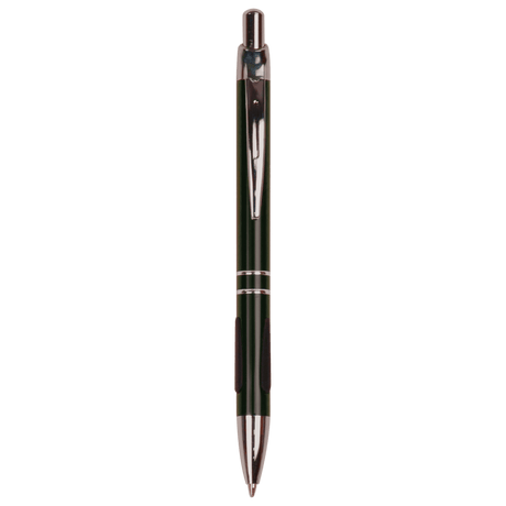 Black with Silver Trim Laserable Pen with Gripper