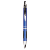 Blue with Silver Trim Laserable Pen with Gripper