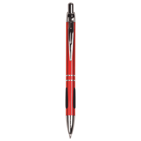 Red with Silver Trim Laserable Pen with Gripper