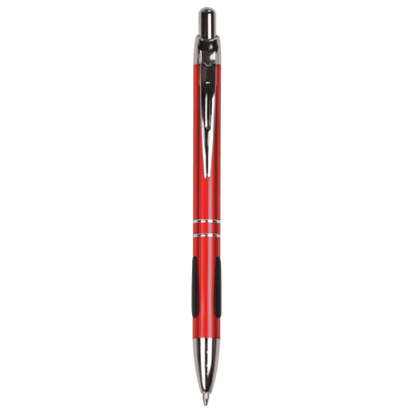 Red with Silver Trim Laserable Pen with Gripper