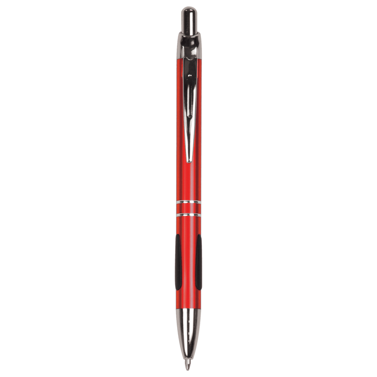 Red with Silver Trim Laserable Pen with Gripper