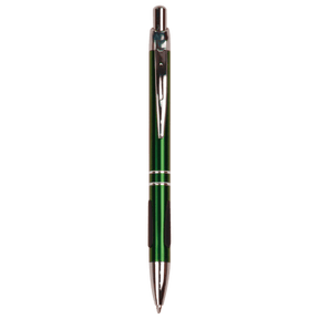 Green with Silver Trim Laserable Pen with Gripper
