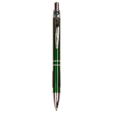 Green with Silver Trim Laserable Pen with Gripper