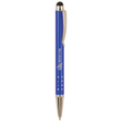 Blue with Silver Trim Laserable Pen with Stylus