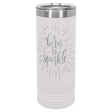 Polar Camel 22 oz. White Skinny Tumbler with Slider Lid