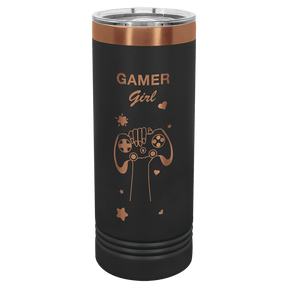 Polar Camel 22 oz. Black/Rose Gold Skinny Tumbler