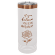 Polar Camel 22 oz. White/Rose Gold Skinny Tumbler