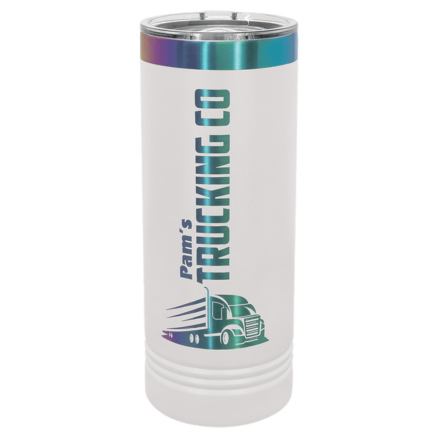Polar Camel 22 oz. White/Prism Skinny Tumbler