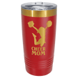Polar Camel 20 oz. Red/Bright Gold ION-Plated Ringneck Tumbler with Slider Lid
