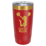 Polar Camel 20 oz. Red/Bright Gold ION-Plated Ringneck Tumbler with Slider Lid