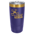 Polar Camel 20 oz. Purple/Bright Gold ION-Plated Ringneck Tumbler with Slider Lid