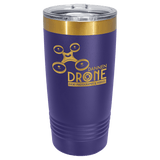 Polar Camel 20 oz. Purple/Bright Gold ION-Plated Ringneck Tumbler with Slider Lid