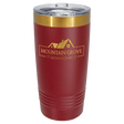 Polar Camel 20 oz. Maroon/Bright Gold ION-Plated Ringneck Tumbler with Slider Lid