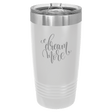 Polar Camel 20 oz. White Ringneck Tumbler with Slider Lid