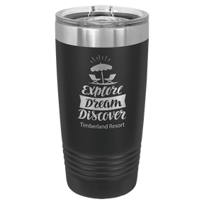 Polar Camel 20 oz. Black Ringneck Tumbler with Slider Lid