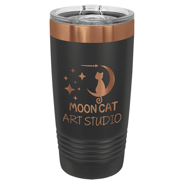 Polar Camel 20 oz. Black/Rose Gold Ringneck Tumbler