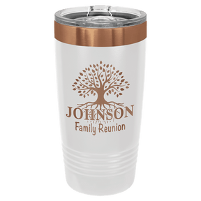 Polar Camel 20 oz. White/Rose Gold Ringneck Tumbler