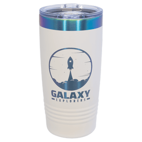 Polar Camel 20 oz. White/Prism Ringneck Tumbler