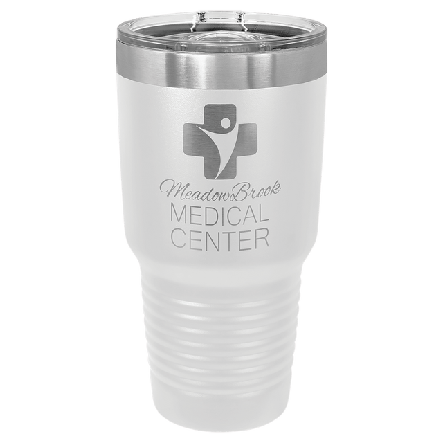 Polar Camel 30 oz. White Ringneck Tumbler with Slider Lid