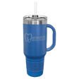 Polar Camel 40 oz. Royal Blue Travel Mug with Snap Lid & Straw