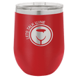 Polar Camel 12 oz. Red Vacuum Insulated Stemless Tumbler with Lid
