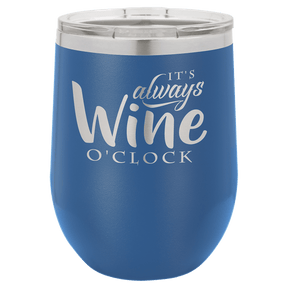 Polar Camel 12 oz. Royal Blue Vacuum Insulated Stemless Wine Tumbler with Lid