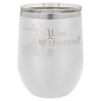 Polar Camel 12 oz. White Vacuum Insulated Stemless Wine Tumbler with Lid