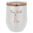 Polar Camel 12 oz. White/Rose Gold Stemless Wine Tumbler