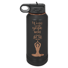 Polar Camel 32 oz. Black/Rose Gold Water Bottle