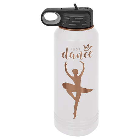 Polar Camel 32 oz. White/Rose Gold Water Bottle