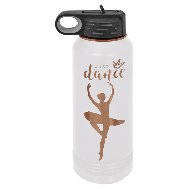 Polar Camel 32 oz. White/Rose Gold Water Bottle