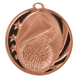 Bright Bronze 2" Cheer Laserable MidNite Star Medal