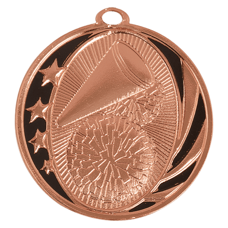 Bright Bronze 2" Cheer Laserable MidNite Star Medal