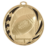 2" Football Laserable MidNite Star Medal