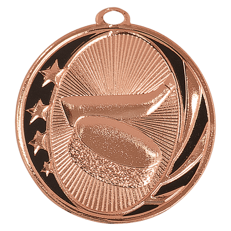Bright Bronze 2" Hockey Laserable MidNite Star Medal