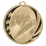 Bright Gold 2" Soccer Laserable MidNite Star Medal