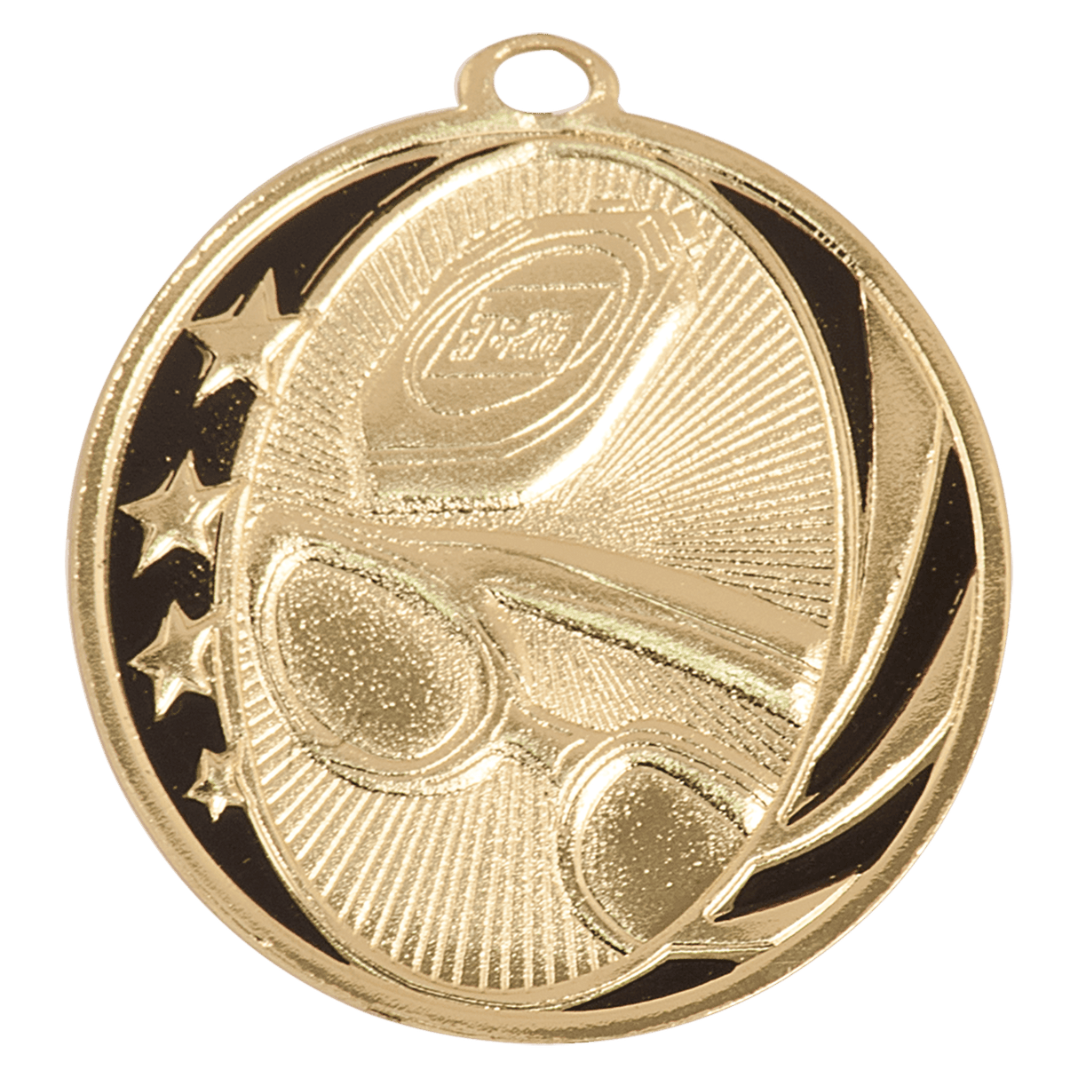 2" Swimming Laserable MidNite Star Medal