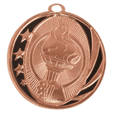 Bright Bronze 2" Torch Laserable MidNite Star Medal