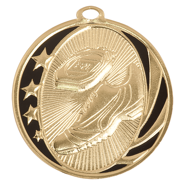 Bright Gold 2" Track Laserable MidNite Star Medal