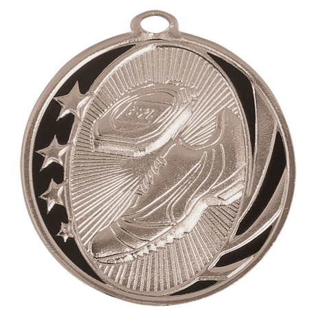 Bright Silver 2" Track Laserable MidNite Star Medal