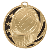 2" Volleyball Laserable MidNite Star Medal