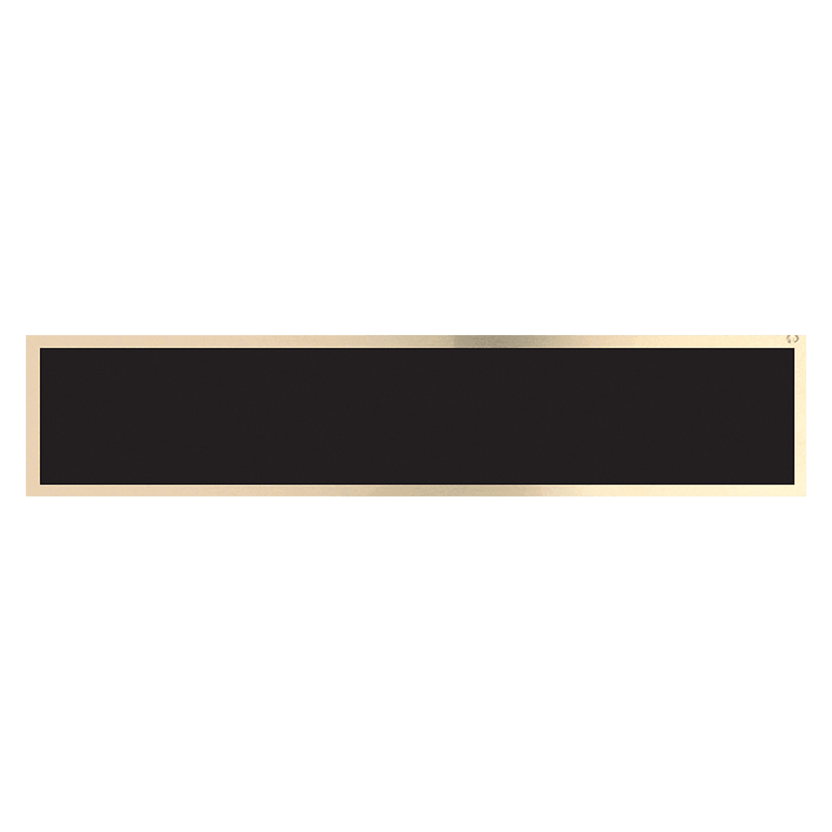 9 1/2" x 1 3/4" Black/Gold Brass Plate for 10 1/2" Desk Wedges